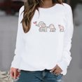 thumbnail image 2 of Honeeladyy Sales Online Womens Tops Cute elephant Printed Tshirts Long Sleeve Pullover Casual Crewneck Sweatshirt Loose Comfy Tops, 2 of 7