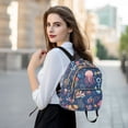 thumbnail image 6 of FORMRS Mini Backpack Purse for Women Quilted Travel Daypack Casual Shoulder Bag, Pink Jellyfish, 6 of 7