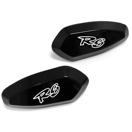 2005 Yamaha R6 Bolt - Krator Yamaha YZF R6 Mirror Block Off Plates Logo Engraved Black Set (1999-2007) 2000 2001 2002 2003 2004 2005 2006