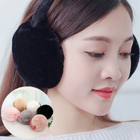 

Caihezhi Winter Outdoor Foldable Warm Plush Solid Color Earmuffs Earcap Earlap Cover