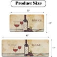 thumbnail image 2 of Farmhouse Kitchen Mats Sets 2 Piece Cushioned Anti-Fatigue Comfort Mat for Home & Office Ergonomically Engineered Memory Foam Kitchen Rug Waterproof Non-Skid, 30" by 17" + 47" by 17",Wine, 2 of 6