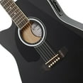 thumbnail image 2 of Ashthorpe Left-Handed Full-Size Cutaway Dreadnought Acoustic Electric Guitar Package, Black, 2 of 7