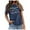 Navy, variant on Graduation Shirts for Women Happy Last Day Of School Short Sleeve Crew Neck Plus Size Tops Black XXL