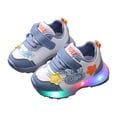 thumbnail image 3 of Gubotare Light Up Shoes for Kids Toddler Girls Light Up Shoes Sports Shoes Baby Boys Led Light Luminous Running Sport Boots Shoes Gift Toddler Size 6.5 (Blue,6.5 Toddler), 3 of 9