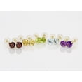thumbnail image 2 of Semi-Precious Gemstone 14K Yellow Gold Earrings (Set of 5), 2 of 4