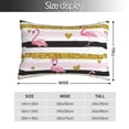 thumbnail image 2 of Goofa Gold Glittering Hearts and Flamingos Print Plush Throw Pillow Case, Soft Velvet with Hidden Zipper, Decorative Cushion Cover for Sofa, Bed, Car, and Home Décor-14"x20", 2 of 5
