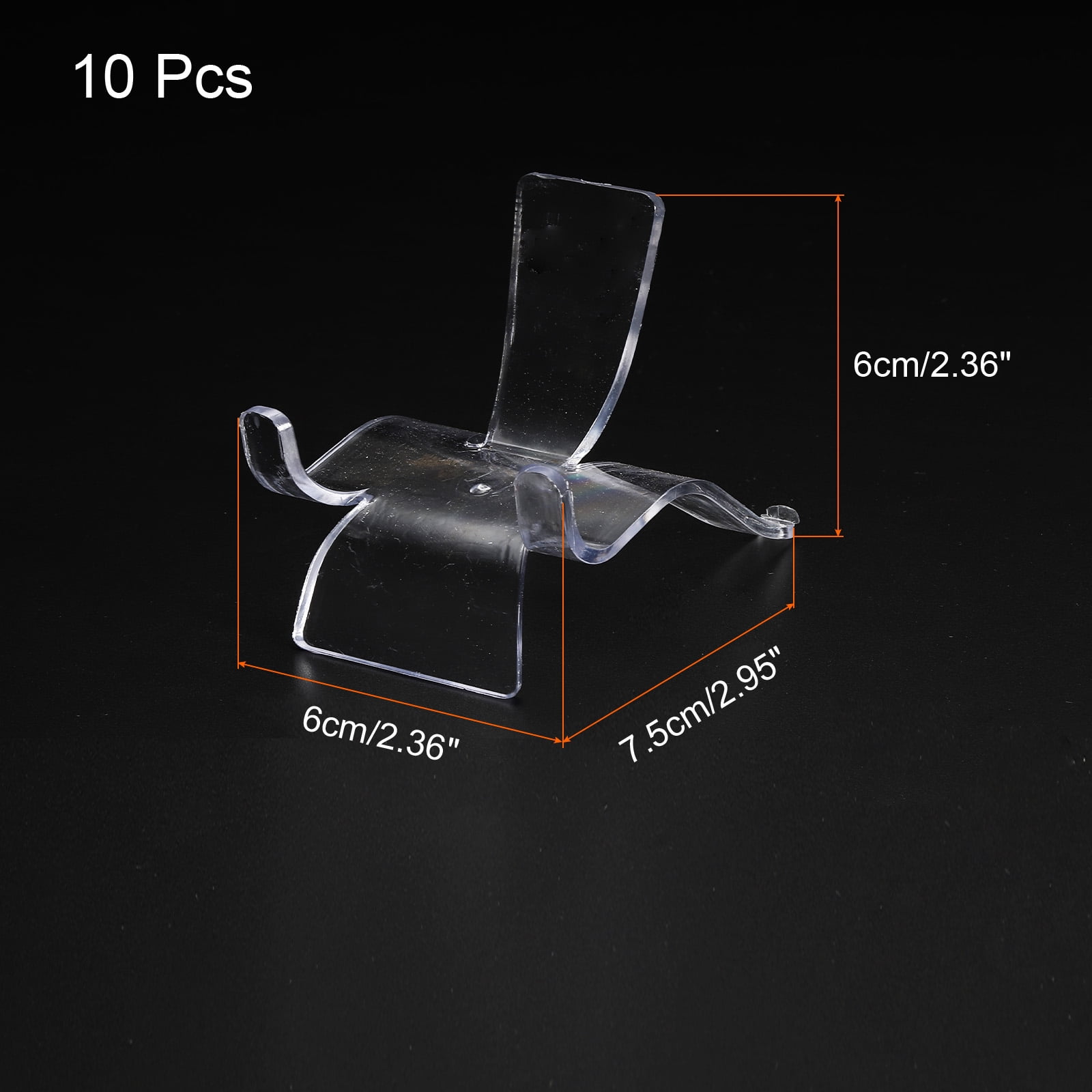 Unique Bargains 10pcs Acrylic Stand Displays Base Transparent 2.95"x2.36"x2.56"