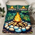 thumbnail image 2 of Feelyou Happy Camping Bed Sheets for Kids, Rustic Farmhouse Adventure King Sheets, Jungle Camper Sheet Set, Super Cozy Room Decor, 4-Piece, 2 of 7