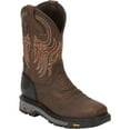 thumbnail image 2 of Justin Men's  Eh Waterproof Work Boot Steel Toe Mahogany 8.5 EE  US, 2 of 7