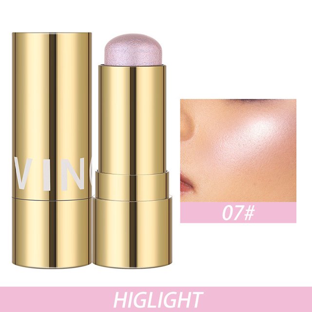 yievot 3 In 1 Multi Stick Blush For Cheeks & Lip Tint & Eyeshadow Makeup,SCream Blush Stick + Highlighter Stick + Bronzer / Complete Face Make Up