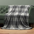 thumbnail image 3 of Ashford Home Faux Fur WarmWell Blanket, 50x70 inches in Stratton Check Grey, 3 of 7