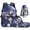 Wolf American Flag, variant on Jeiento Capybara Backpack for School Boys Girls 17 Inch 4 PCS Backpack with Lunch Box Pencil Case Water Bottle Holder Travel Daypack Sport Bookbag for Boys Middle School, Purple