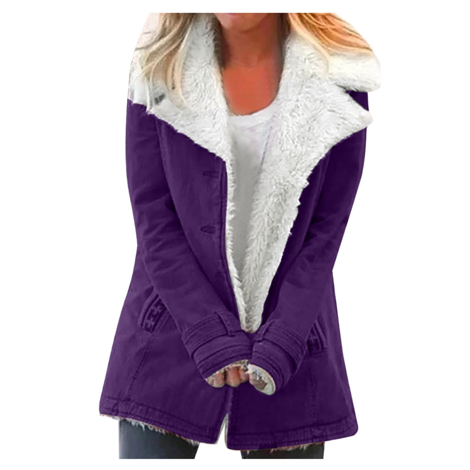 Odeerbi Clearance Faux Fur Coat For 
