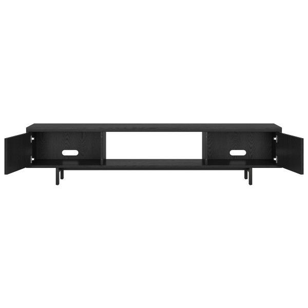 Lucien Rectangular TV Stand for TV's up to 78" in Black Grain
