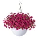 thumbnail image 4 of Cesta de flores artificiales colgantes con plantas artificiales, maceta colgante realista para primavera, balcón, habitación y patio. Estilo B, 4 of 8