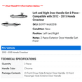 thumbnail image 2 of Left and Right Door Handle Set 2 Piece - Compatible with 2012 - 2015 Honda Crosstour 2013 2014, 2 of 2