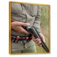 thumbnail image 2 of Designart "Hunt'S Firearm Barrel And Bullets I" Hunting & Fishing Floater Framed Wall Decor, 2 of 5