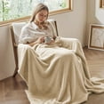 thumbnail image 5 of Chunky Cable Knit Throw Blanket, Lightweight 100% Organic Cotton Soft Cozy Throw Twin Blanket for Couch Bed and Sofa, Rustic Breathable Farmhouse Blanket Gift for Women Men(70.87"x78.74"), 5 of 8
