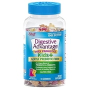 Digestive Advantage KIDS Prebiotic Fiber Plus Probiotic Gummies, 65 Each