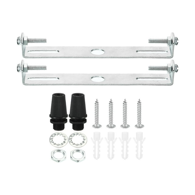 Unique Bargains 115mm Ceiling Light Plate Kit Light Fixture Mounting Bracket Plate Steel Crossbar for Pendant Wall Light 2 Set