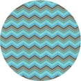 thumbnail image 1 of Ahgly Company Indoor Round Patterned Blue Diamond Blue Area Rugs, 6' Round, 1 of 6