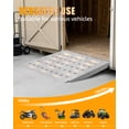 thumbnail image 6 of 29" x 24"Shed Ramp, 1 Pack Alloy Loading Ramp for Riding Mower, 900 LB Capacity Lawn Mower Ramp for Shed, Garage, Barn, Silver, 6 of 8