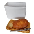 thumbnail image 6 of Bamboo lid bread box. Storage bin kitchen decor. Kitchen storage container. breadbox basket. kitchen countertop organizer. Tin box. Premium Present brand, 6 of 6