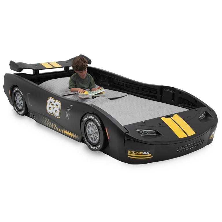 Flash GT Children's Novelty Kids Black Racing Car Bed