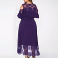 thumbnail image 5 of Summer Plus Size Maxi Dresses for Wedding Guest Women Lace Cold Shoulder Short Sleeve Crewneck Long Dress, 5 of 7