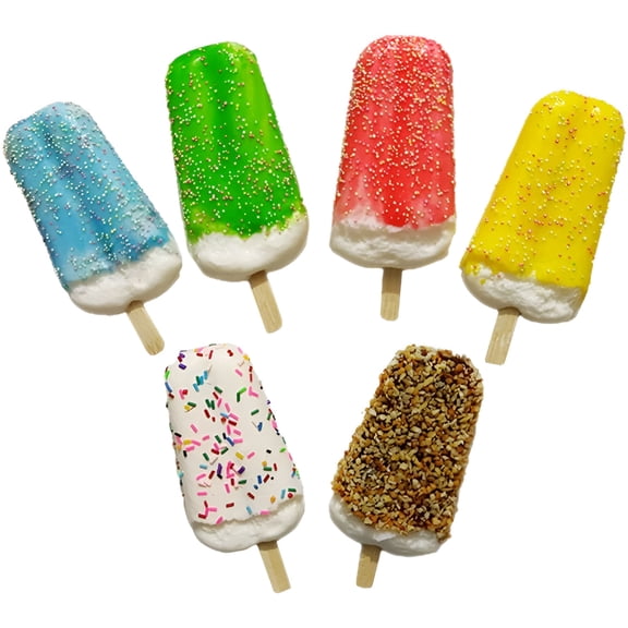 TELOLY 6pcs Simulation Ice Cream Fake Dessert Artificial Food Photography Props