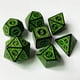 thumbnail image 2 of Juego 7 Dados Poliédricos Numéricos Acrílicos para Reunión Familiar () Verde, 2 of 4
