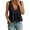 Black, variant on Likimi Tank Tops For Women With Ruffles Elegant Summer V Neck Sleeveless Solid Color Blouse Lightweight Fashionable Soft T Shirts Black Size L
