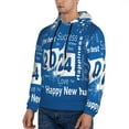 thumbnail image 2 of Bingfone Happy New Year 2024 (4) Men'S Drawstring Hoodie Long Sleeve Pocket Sweatshirts-X-Large, 2 of 9
