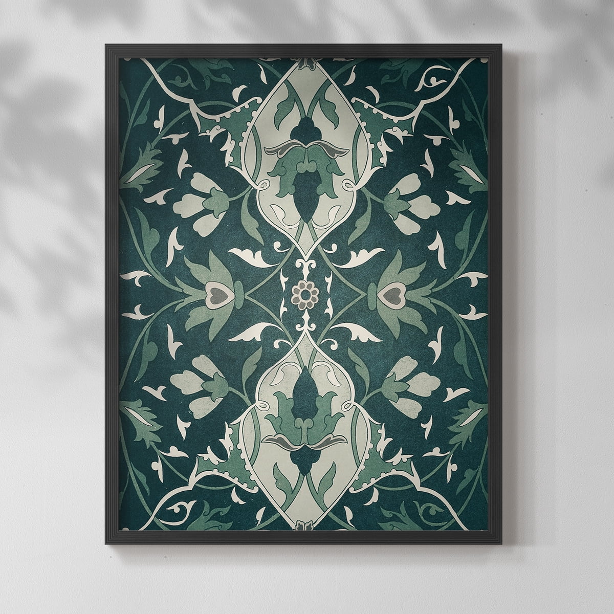 Vintage Abstract Print CXXIII - 10in. x 8in. Vintage Framed Print in Black Wood Frame
