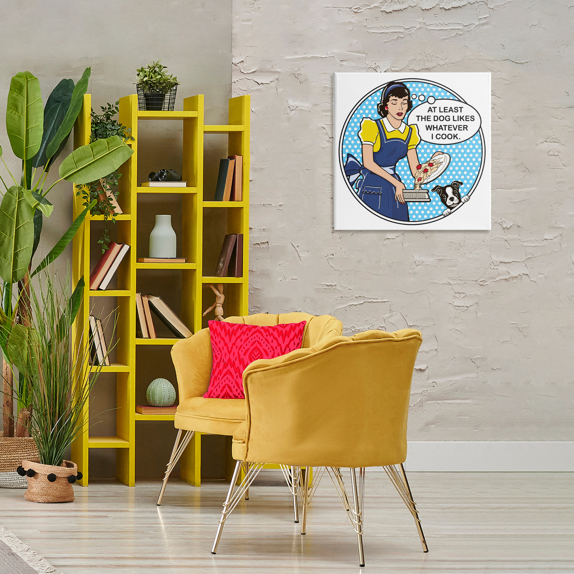Stupell Industries Funny Vintage Dog Phrase Animals Painting Wrapped Canvas Art Print Wall Art, 24 x 24