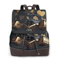 thumbnail image 1 of Disketp Casino Cards Poker Mochila de Cuero para Mujer, Bolso de Espalda Antirrobo con Estilo para Viaje, Trabajo y Uso Diario, 1 of 4