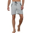 thumbnail image 5 of INSPIRE CHIC Men's Solid Color Elastic Waistband Lightweight Swimwear Shorts, 5 of 5