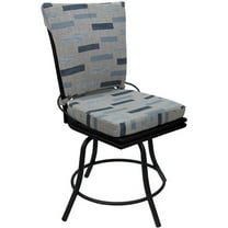 Outdoor/Indoor Patio Dining Chair - Ofir without Arms - B-W Blue Beige-Black