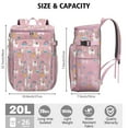 thumbnail image 3 of Funny Llama Print Backpack Cooler – Leakproof Lunch Bag with Adorable Alpaca Pattern for Travel, Camping & Work, 3 of 6