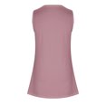 thumbnail image 4 of Ndbuld Undershirt Tank Top Sleeveless Under Shirts Women Tank Summer Solid Color Round-Neck Sleeveless Casual Tunic Tops Blouse Rollbacks Pink L, 4 of 5