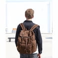 thumbnail image 4 of High Capacity Canvas Vintage Backpack - for School Travel 12-15", 4 of 6