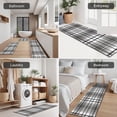 thumbnail image 5 of Black Gray and White Checkered Pattern Kitchen Rugs Sets Of 3,Kitchen Runner Rugs Non Skid Washable,Decorative Kitchen Floor Mats for Kitchen,Sink,Laundry,17"x30"+ 17"x47" + 17"x59", 5 of 6