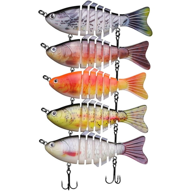 Fishing Lures for Bass, Multi Jointed Fishing Lure Slow Sinking