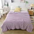 thumbnail image 3 of RoamHome Polyester Summer Blanket Cold Feeling Ice Silk Quilt Cooling Blankets for Home Dormitory Summer Supplies Thin Throw Blanket 47x83 Inches (Purple, 1PC), 3 of 6