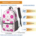 thumbnail image 3 of Pioneer Flower Floral Print Pattern 17" School Backpacks for Teens,Waterproof Oxford Fabric,S-Shape Padded Straps for School,Travel,Hiking,Camping, 3 of 6
