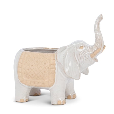 Set of 6 Trunk Up Elephant Planter