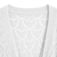 thumbnail image 6 of AGWOLF Crochet Swim Cover Up for Women Summer Short Sleeve Kimono Boho Open Front Cardigan Beach Coverups for Women White Free Size, 6 of 10