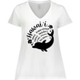 thumbnail image 3 of Inktastic Hawaii Islands with Dolphin Women's Plus Size V-Neck T-Shirt, 3 of 5