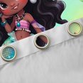 thumbnail image 4 of Feelyou Black Fairy Mermaid Blackout Curtains Set of 2 (52x84 Each) for Kids Boys Girls, Rainbow Galaxy Animal Window Curtains, Pink Blue, 4 of 6