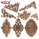 thumbnail image 2 of VZLX-figuras de madera talladas con flores naturales únicas, artesanías, apliques de esquina, marco, puerta de pared, muebles, tallado en madera decorativo, 2 of 4